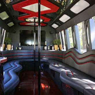 inside a stagette party bus